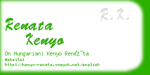 renata kenyo business card